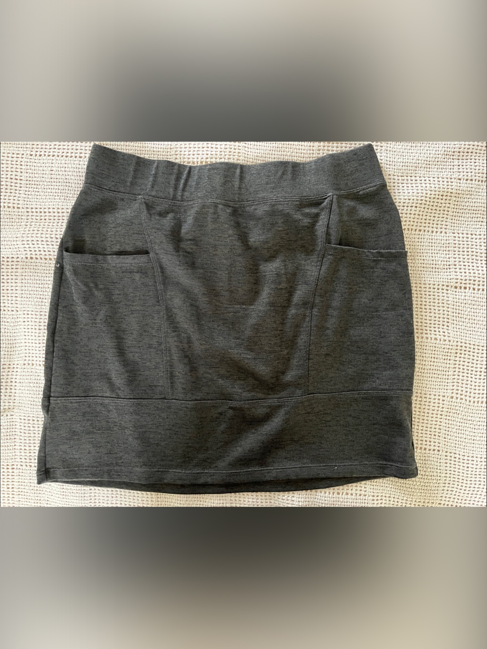 Toad & Co Stretch Knit Skirt in Dark Gray